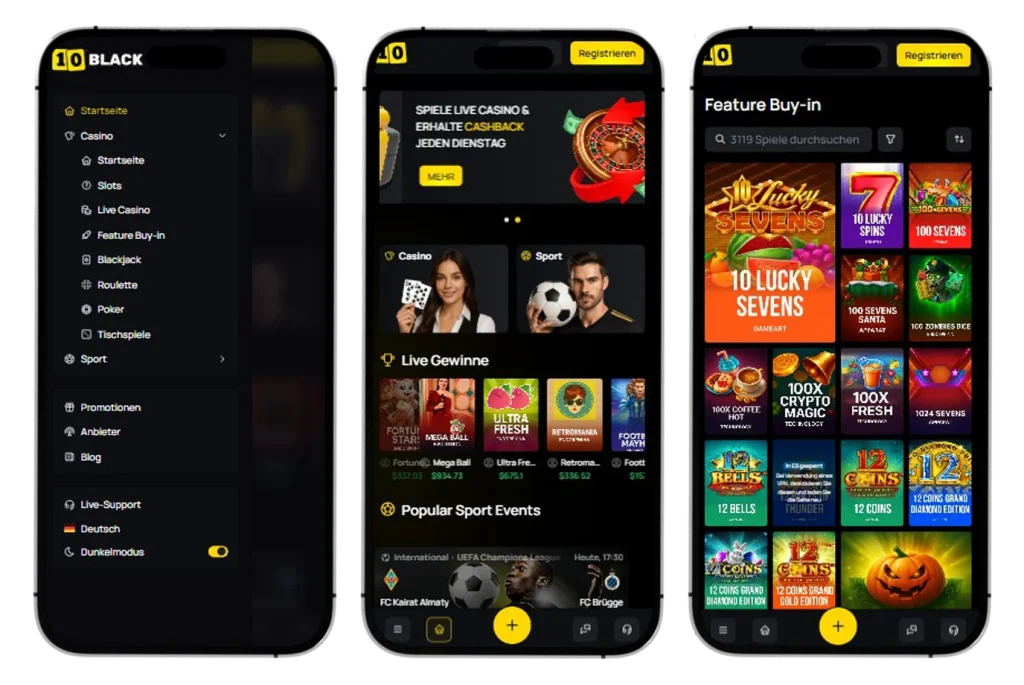10Black Casino Mobile Version